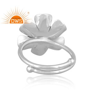 Última tendencia fina plata esterlina Rosa diseño Floral anillo apilable joyería personalizada para mujer regalo para ella - Product Image 5