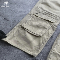 Pantalon cargo multi-poches léger 100% coton, taille plus, élastique, personnalisé pour hommes, nouveauté 2025