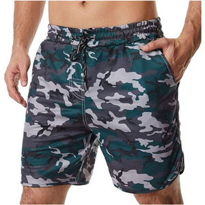 <b>Men's</b> Customized Summer Athletic <b>Camo</b> Board <b>Shorts</b> Quick Dry Breathable Anti-Wrinkle Solid Pattern Casual OEM Service Available - Product Image 1