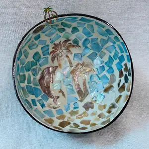 天然椰子漆碗/椰子设计碗家居装饰纪念品圣诞礼物/环保可持续碗