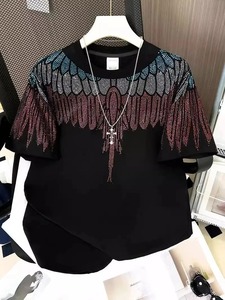 Camisetas de lujo para hombre con logotipo personalizado de diamantes de imitación Hip Hop Camiseta de moda Algodón Bling Diseño Proveedor al por mayor - Product Image 3