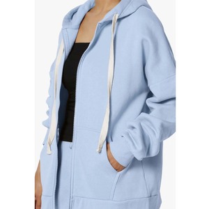 เสื้อฮู้ดผู้หญิงแบบซิป สวมใส่สบาย น้ำหนักเบาและหนา - Product Image 5