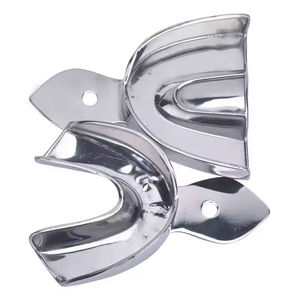 Plateaux d'empreinte dentaire fabriqués au Pakistan, type complet pour la bouche, thermoformage, supérieur et inférieur, en acier inoxydable - Product Image 2