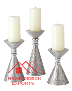 Centros de mesa de cena Nueva llegada Metal Aluminio T Soporte de luz Venta caliente Forma de aluminio Fundido Soportes de velas - Product Image 3