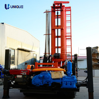 Foreuse hydraulique portative sur chenilles pour puits d'eau, moteur diesel, 260m, 280m, 300m, à prix abordable