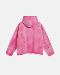 Sudadera con Capucha de Felpa Francesa, Estilo Urbano, con Agujeros Irregulares y Lavado Ácido, Nueva Colección 2026 - Product Image 2