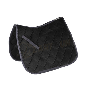 Tapis de selle en velours pour cheval de dressage équestre sur mesure élégant Meilleur tissu de doublure Échantillon rapide disponible - Product Image 4