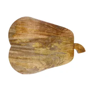 Planche à fromage en forme de poire de qualité supérieure Bloc à découper en bois de cuisine de qualité supérieure Fourniture en vrac Fournisseur indien pour les restaurants Vente au détail en ligne - Product Image 2