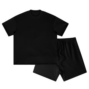 Ensemble court décontracté de haute qualité, 100% coton, streetwear, été 2026, deux pièces, pour hommes et femmes - Product Image 6
