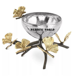 Cuenco de chocolate con acabado dorado y plateado, cuenco dulce de diseñador de forma redonda, cuenco de chocolate nuevo con estilo clásico - Product Image 2