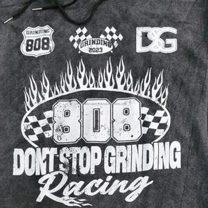 Pantalons de survêtement évasés à capuche pour hommes avec logo brodé pour la saison automne/hiver - Product Image 2