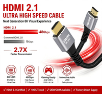 Professional HDMI 2.1 8K Ultra High Speed Cable 48Gbps HDR EARC Gaming HDMI Cable Manufacturer OEM ODM