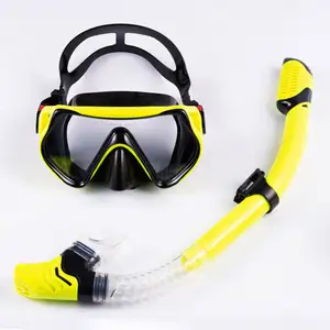 Preço de fábrica Soft Silicone Strap Mergulho Máscara Snorkel Set Equipamento De Mergulho Para Adultos