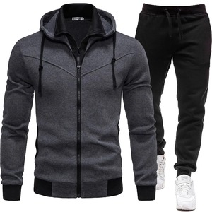 Y2k Street Men Hoodies Pantalones rectos Conjunto de 2 piezas Hip Hop Deportes Sudadera con capucha Pantalones Casual Loose Cotton Printed Chándal - Product Image 4