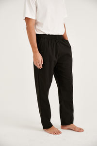 Haute qualité lin coton Leggings élégant taille libre coupe ample pantalon décontracté Cool maternité tissé droit unisexe INS été - Product Image 4