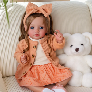 Muñecas Bebé Reborn Sonrientes Babeside <span class=keywords><strong>Dara</strong></span> de 20 Pulgadas, Niña Pequeña con Ojos Abiertos, Extremidades de Vinilo y Cuerpo de Tela de Algodón Suave - Product Image 2