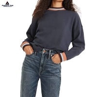 Vente en gros Vêtements de rue de haute qualité Chemise à manches longues personnalisée T-shirt court T-shirt oversize à manches longues gaufré pour femmes