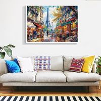 Puzzle de 1000 pièces entièrement imprimé en couleur - Charmant design parisien pour adultes et enfants, papier recyclé, coins carrés, cadeau