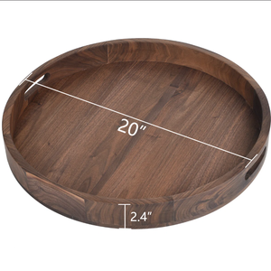 Plateau festonné en bois vieilli - Product Image 6