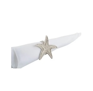 Rond de serviette étoile de mer en or de mariage en métal écologique en gros pour les cadeaux - Product Image 1