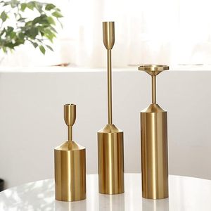 เชิงเทียนโลหะชุบทองหรูหราสำหรับตกแต่งบ้านดีไซน์ใหม่เทียนแฟนซี - Product Image 4