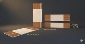 Ensemble de carreaux d'escalier en porcelaine numérique antidérapants de qualité supérieure, carreaux de marche 300x1200 mm et carreaux de contremarche 200x1200 mm - Product Image 6