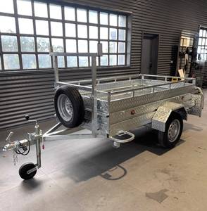 Remorque hydraulique commerciale à essieu tandem, remorque de transport lourd pour le transport de matériaux de construction - Product Image 5