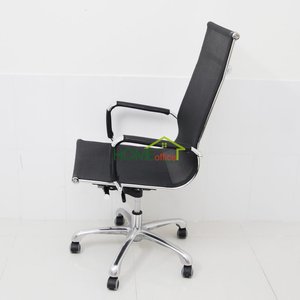 Silla Ejecutiva de Malla con Respaldo Alto y Base Giratoria, Altura Ajustable, Reposacabezas de Espuma y Tela, para Oficina en Casa y Uso Doméstico, PP y PU - Product Image 2