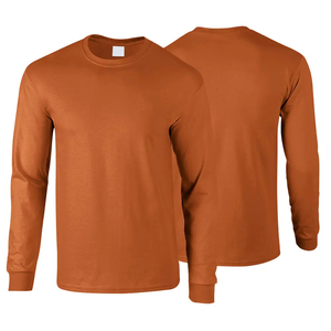 Ropa de calle personalizada, camiseta de manga larga, transpirable para hombre, de gran tamaño, 100% algodón, informal, talla de EE. UU., camiseta pesada de otoño con logotipo personalizado - Product Image 1