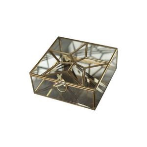 Caja de Joyería Hexagonal de Cristal Transparente Hecha a Mano, Marco de Metal Dorado, Organizador Geométrico para Anillos de Boda, Exhibición de Joyas, Regalo en Oferta - Product Image 4