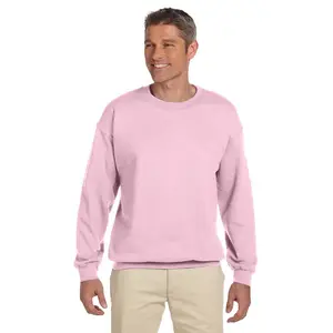 Oversized Mens Heavy Fleece Crewneck Sweatshirt Light Pink