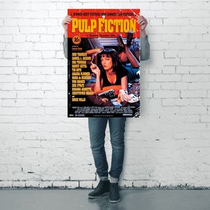 Póster Moderno Art Deco de Pulp Fiction Enmarcado en Lienzo y Papel para Decoración de Paredes y Ocasiones de Cumpleaños - Product Image 1