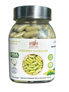 Capsules de Moringa Olifera 100% Feuilles Séchées au Four Capsule Testée en Laboratoire Certifiée GMP et Non-OGM Disponible en Vrac - Product Image 3