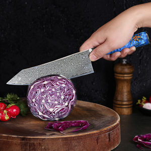 Cuchillo de Chef de 7 Pulgadas, 67 Capas de Acero de Damasco, Cuchillos de Cocina con Mango de Resina - Product Image 5