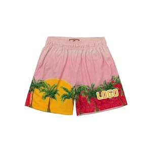 Pantalones cortos de sublimación de algodón 100% ecológicos para hombres Método de tejido no tejido - Product Image 5
