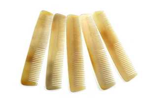 100% Best Quality <b>Hair</b> <b>Comb</b> in Black Horn Buffalo Horn <b>Comb</b> Antique Design <b>Hair</b> <b>Straightener</b> <b>Comb</b> Wide Tooth with Handle Natural - Product Image 3