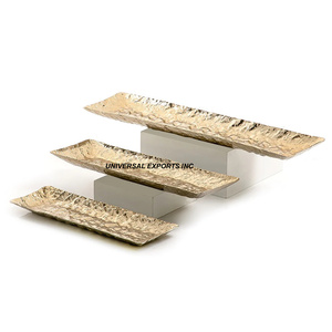 Ensemble fait main de trois plateaux à chocolat rectangulaires Nouveaux plateaux de service de luxe en vente chaude - Product Image 4