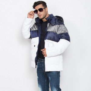 Venta al por mayor de los hombres de invierno burbuja chaqueta con cierre de cremallera nueva llegada de algodón acolchado abrigo de talla grande OEM servicio de personalización - Product Image 2