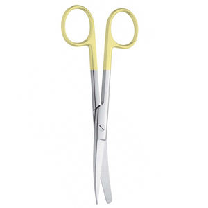 Tijera de operación quirúrgica médica ortopédica chapada en oro medio, tijeras rectas y curvas de Mayo TC, tamaño de 5,5 pulgadas - Product Image 5