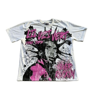 Camiseta Moderna Personalizada con Hombros Caídos, Oversize, de Manga Corta, Tejido Grueso, con Estampado Digital y Marca Personalizada, Fabricante - Product Image 1