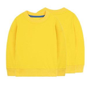 Bonne qualité Streetwear enfant en bas âge sweat couleur jaune poids lourd col rond enfants Baggy sweats pour tenue décontractée - Product Image 3
