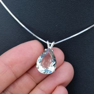 Piedra preciosa de amatista verde Natural, Plata de Ley 925, collar de joyería fina de diseñador hecho a mano para mujer, personalizado - Product Image 1