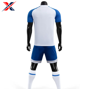 ชุดฝึกซ้อมและวิ่งสไตล์คอวีสีขาวและน้ำเงินชุดฝึกทีมระบายอากาศได้ดีชุดยูนิฟอร์มฟุตบอล - Product Image 4
