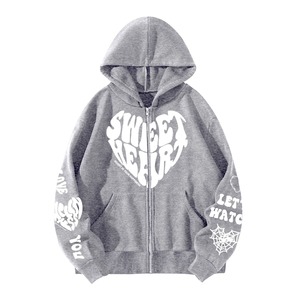 Venta caliente Puff Print Hoodie Hombres de alta calidad personalizado ligero Puff impresión Hoodies para hombre, 100% algodón Full Zipper Street - Product Image 1