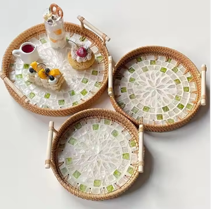 ถาดไม้ไผ่ทอมือสไตล์โมเดิร์น - ถาดเสิร์ฟที่เป็นมิตรกับสิ่งแวดล้อมและมีสไตล์สำหรับห้องน้ำและห้องนั่งเล่น โดย Viet Fargimex - Product Image 1