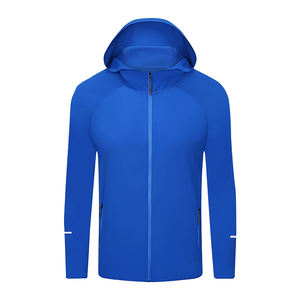 Veste coupe-vent imperméable tissée pour le sport de plein air streetwear pour hommes Logo personnalisé Tissu polyester spandex - Product Image 2