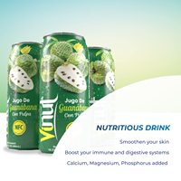 490ml Low-Carb Versgeperste Zuurzakvruchtensap Puree NFC Pulp Blik (gecanneeld) Rechtstreeks van de fabriek Vietnam Private Label