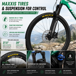 Bicicleta de Montaña de 27.5/29 Pulgadas, 12 <span class=keywords><strong>Velocidades</strong></span>, Frenos de Disco Hidráulicos, Neumáticos Maxxis 29x2.1, Manillar Integrado de Carbono, OEM - Product Image 5