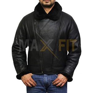 MAXFIT ENTERPRISES Vestes en cuir haut de gamme support respirant fait à la main pour vêtements d'hiver professionnels Logo personnalisé imprimé couleur noire - Product Image 5