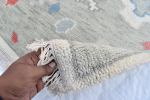 Alfombra de área con patrón Floral moderno más vendida de 2024, Alfombra de lana anudada a mano, conjunto de forma rectangular de oración de algodón alto para sala de estar - Product Image 4